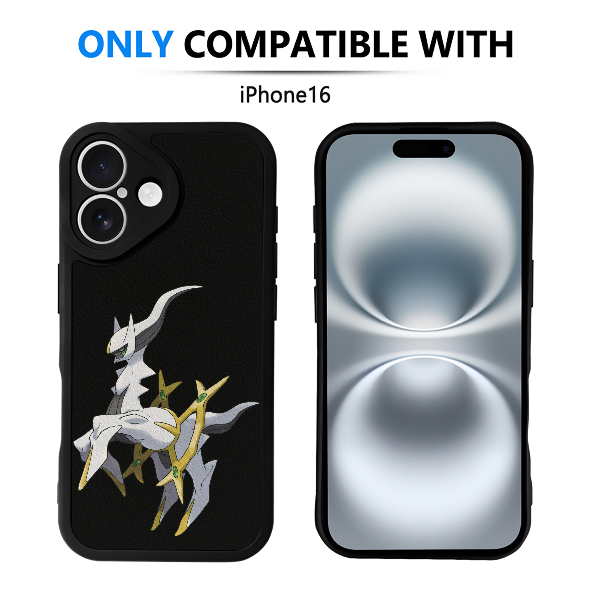 （画像用） ポケットモンスター Pokémon 【iPhone 16シリーズ対応】シリコンスマホケース（レザー調） 材質：シリコン